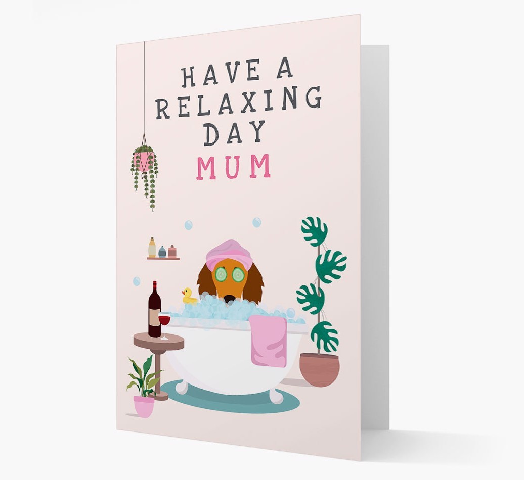 Relaxing Day: Personalised Card with {breedFullName} Icon