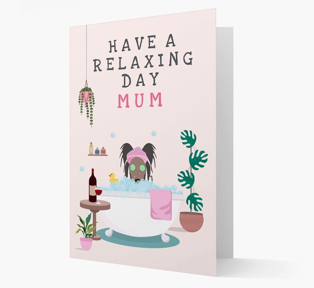 Relaxing Day: Personalised Card with {breedFullName} Icon