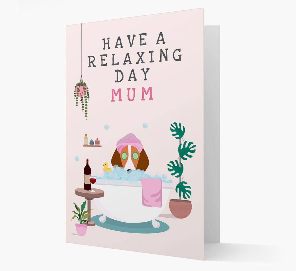 Relaxing Day: Personalised Card with {breedFullName} Icon