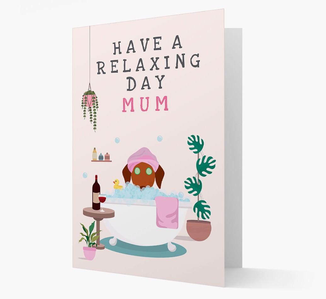 Relaxing Day: Personalised Card with {breedFullName} Icon