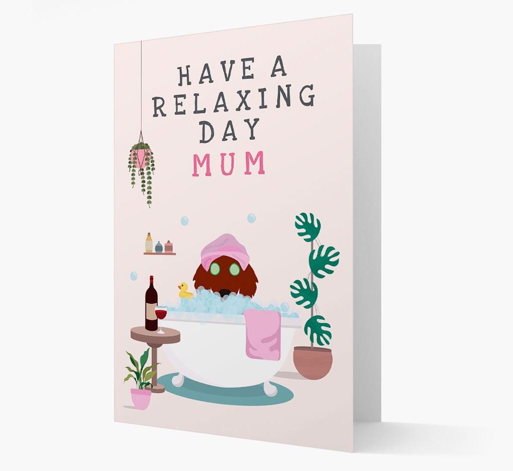Relaxing Day: Personalised Card with {breedFullName} Icon