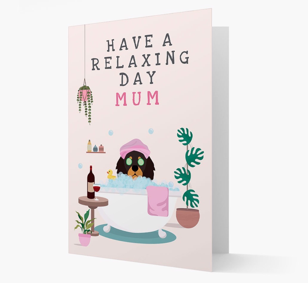 Relaxing Day: Personalised Card with {breedFullName} Icon
