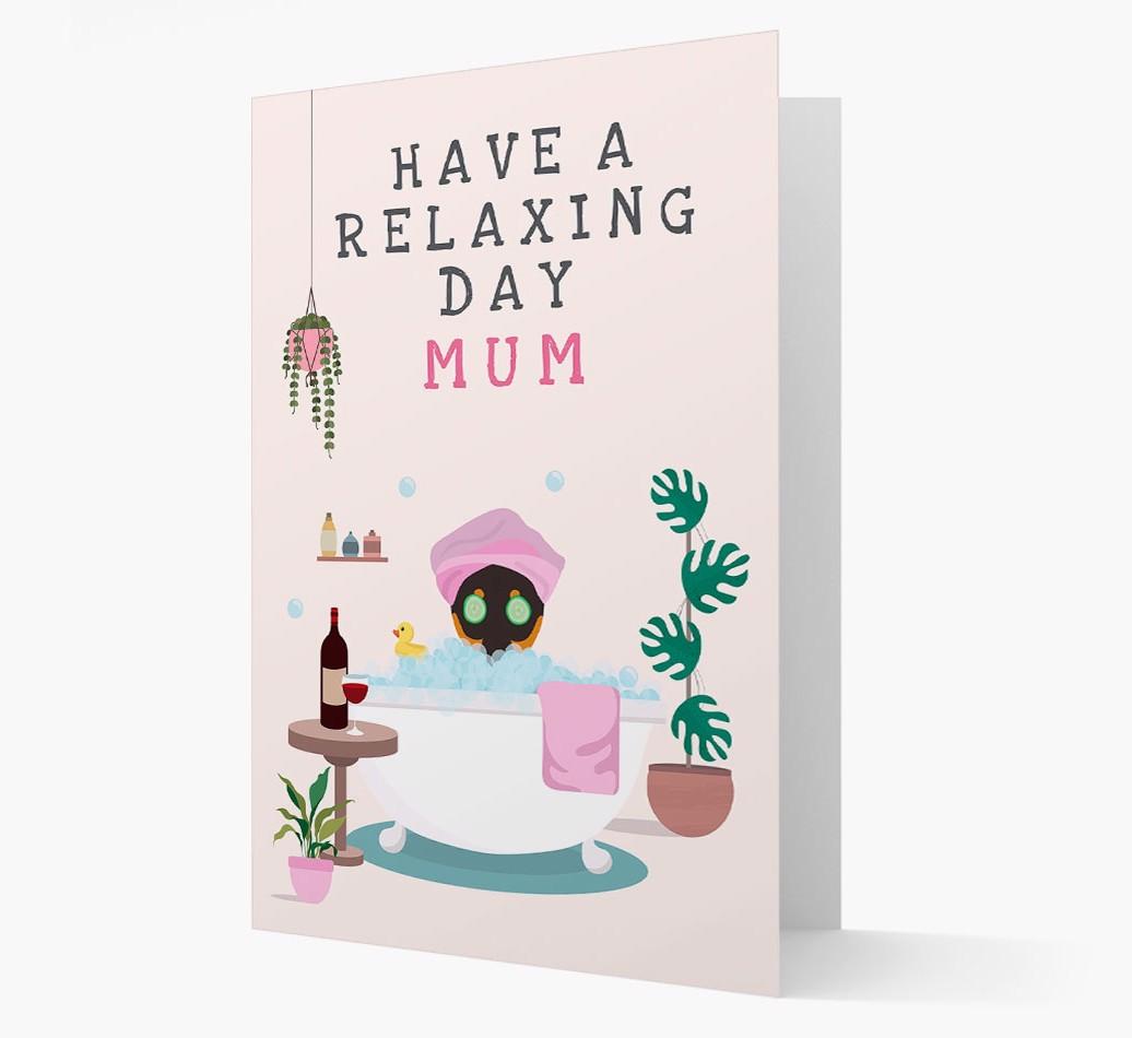 Relaxing Day: Personalised Card with {breedFullName} Icon