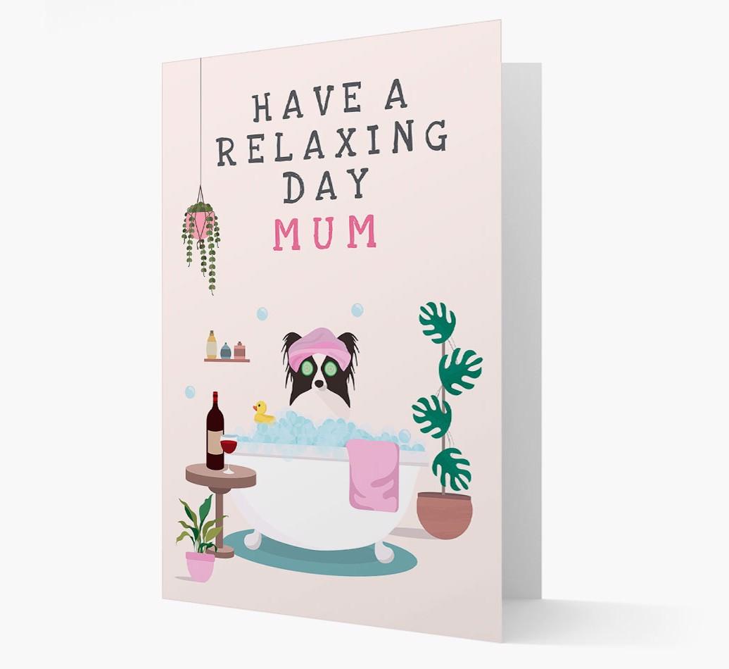 Relaxing Day: Personalised Card with {breedFullName} Icon