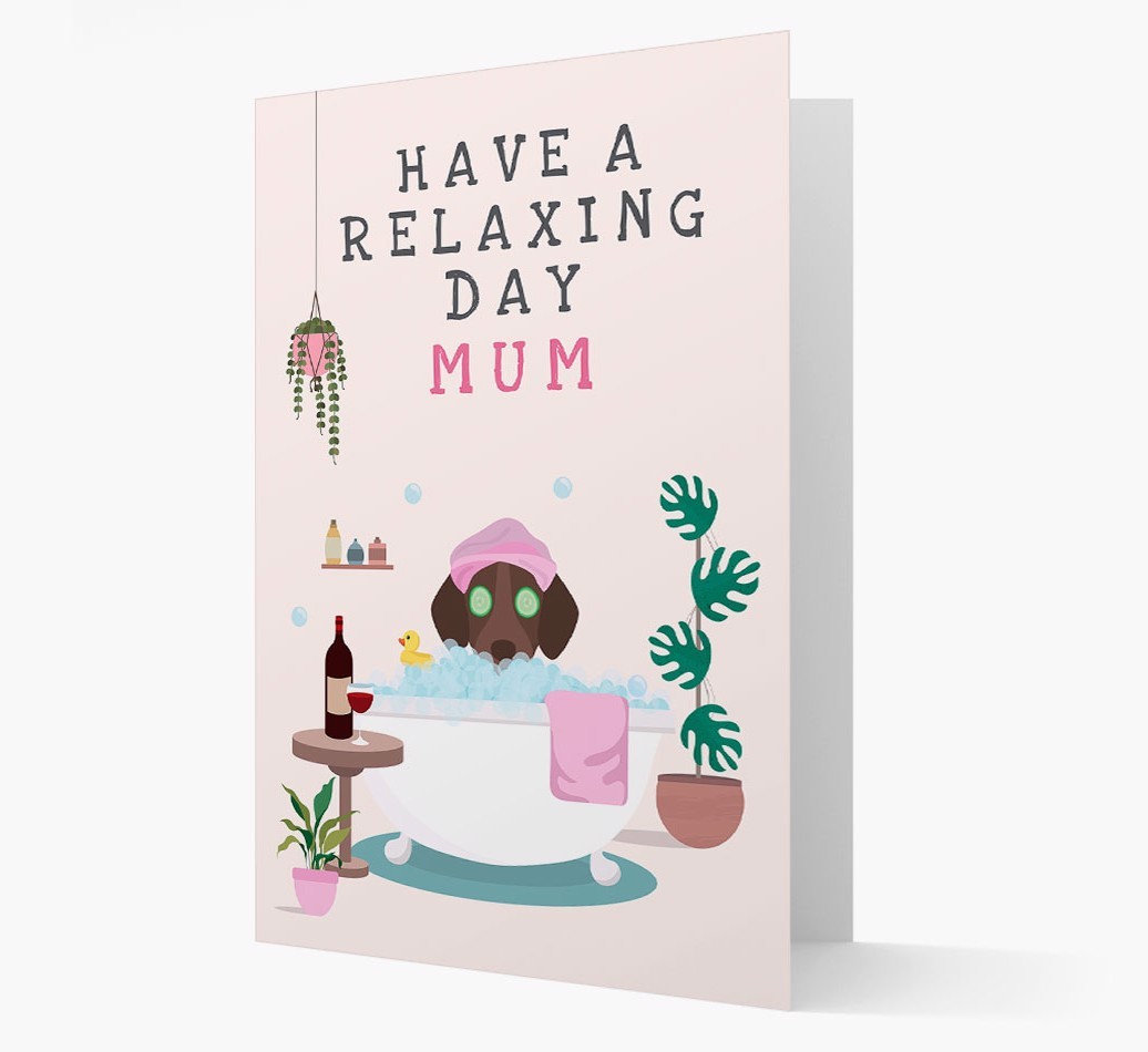 Relaxing Day: Personalised Card with {breedFullName} Icon