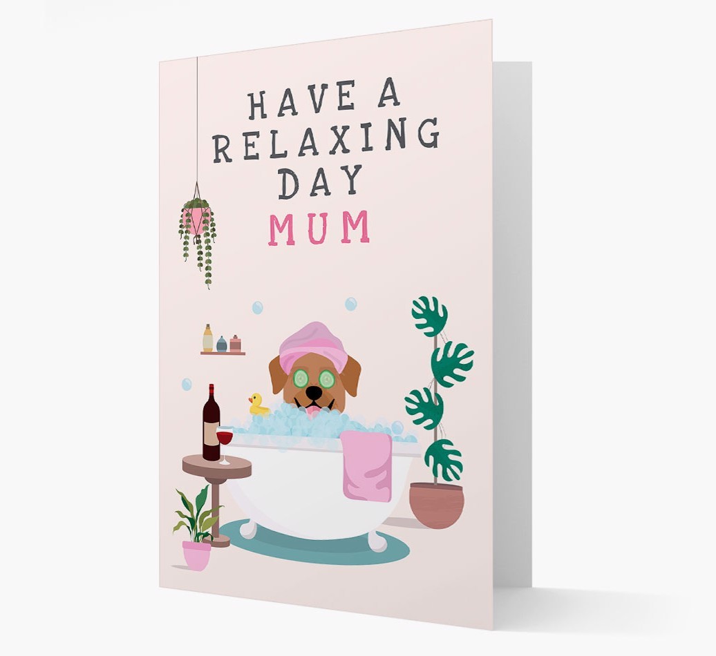 Relaxing Day: Personalised Card with {breedFullName} Icon