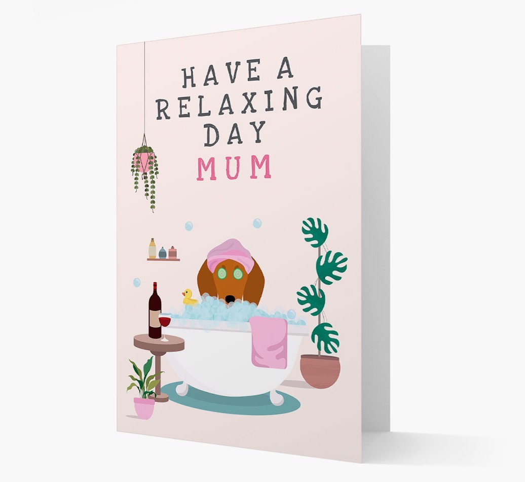 Relaxing Day: Personalised Card with {breedFullName} Icon