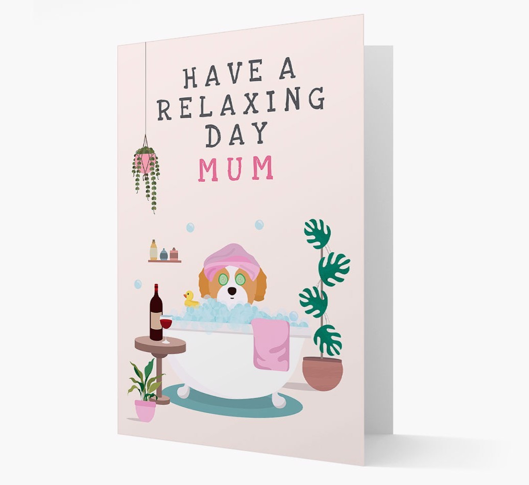 Relaxing Day: Personalised Card with {breedFullName} Icon