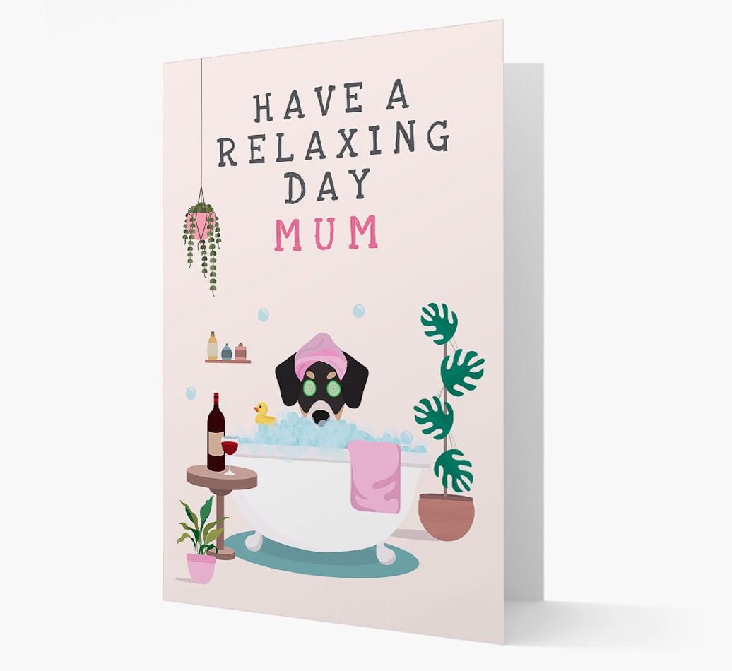 Relaxing Day: Personalised Card with {breedFullName} Icon