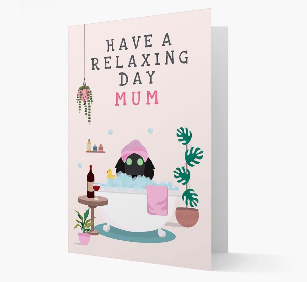 Relaxing Day: Personalised Card with {breedFullName} Icon