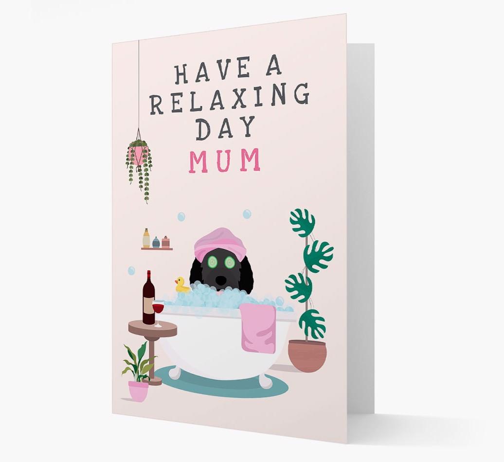 Relaxing Day: Personalised Card with {breedFullName} Icon