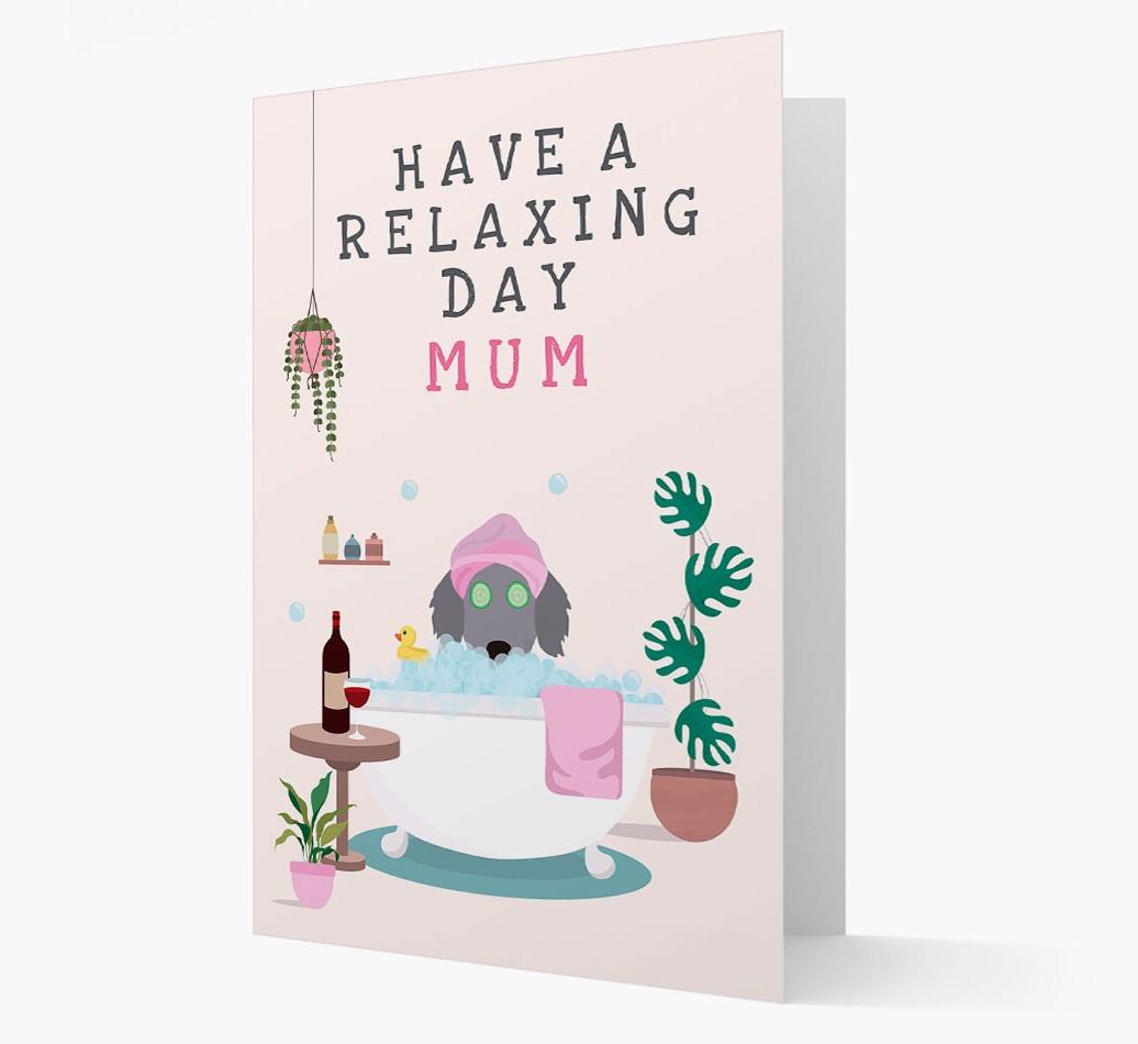 Relaxing Day: Personalised Card with {breedFullName} Icon