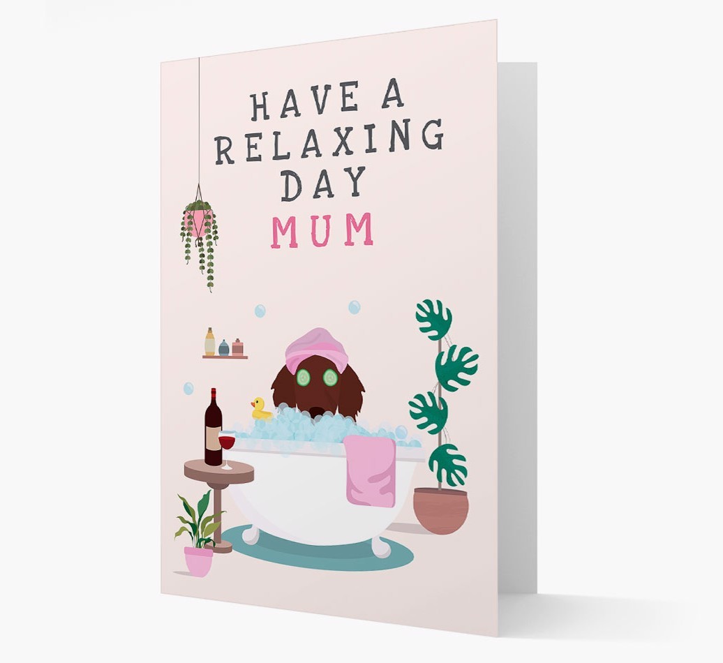 Relaxing Day: Personalised Card with {breedFullName} Icon