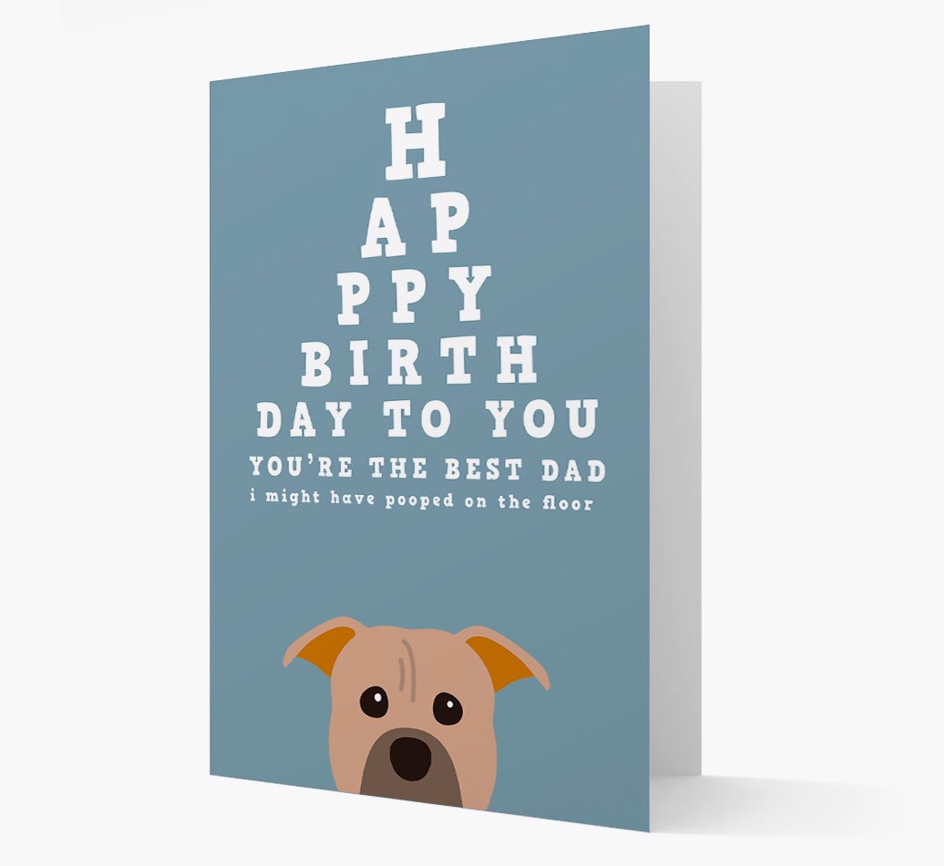 Happy Birthday Dad: Personalised Card with {breedFullName} Icon