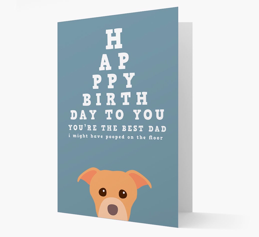 Happy Birthday Dad: Personalised Card with {breedFullName} Icon