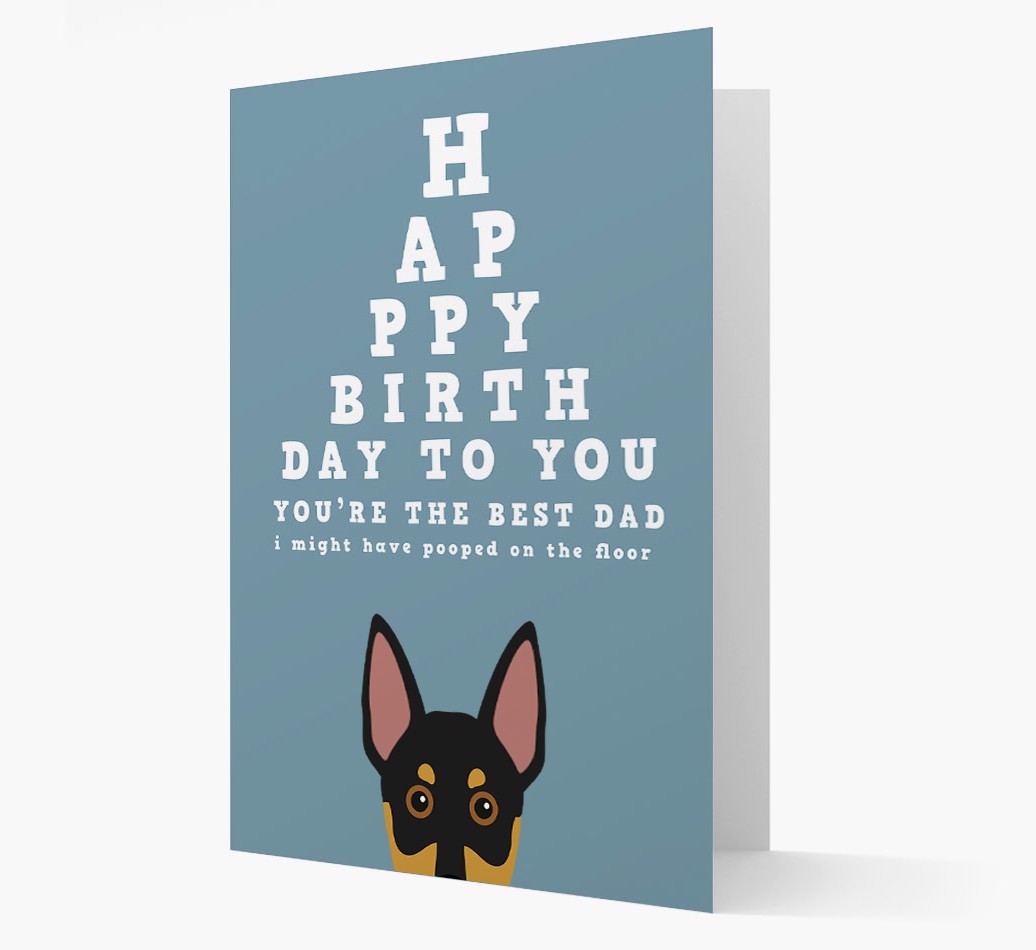 Happy Birthday Dad: Personalised Card with {breedFullName} Icon