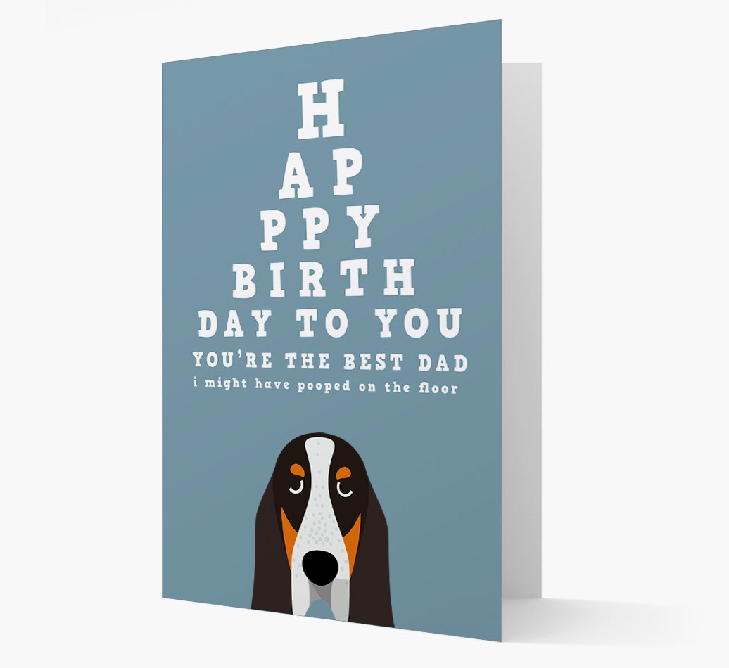 Happy Birthday Dad: Personalised Card with {breedFullName} Icon