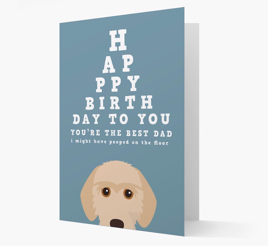 Happy Birthday Dad: Personalised Card with {breedFullName} Icon