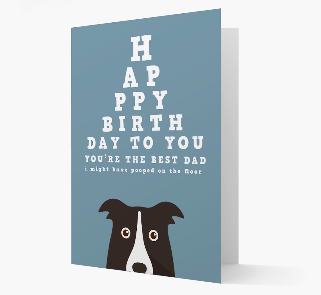 Happy Birthday Dad: Personalised Card with {breedFullName} Icon