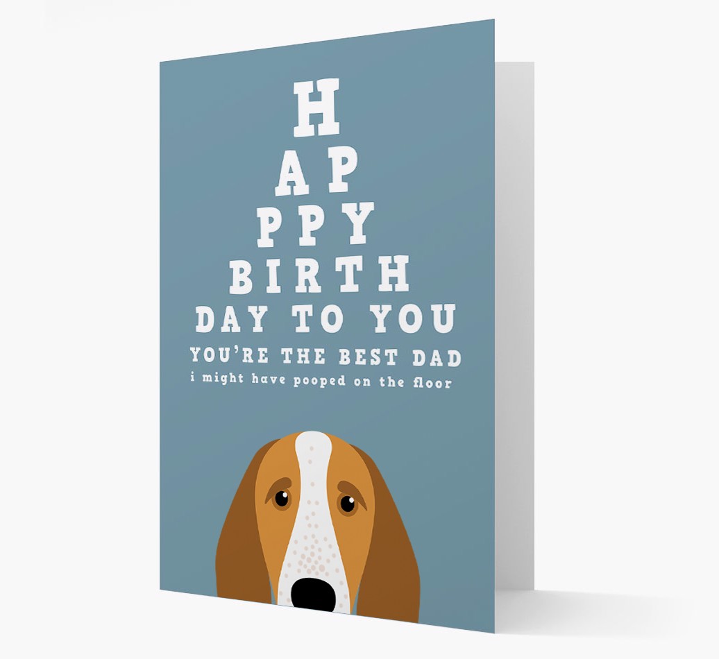 Happy Birthday Dad: Personalised Card with {breedFullName} Icon