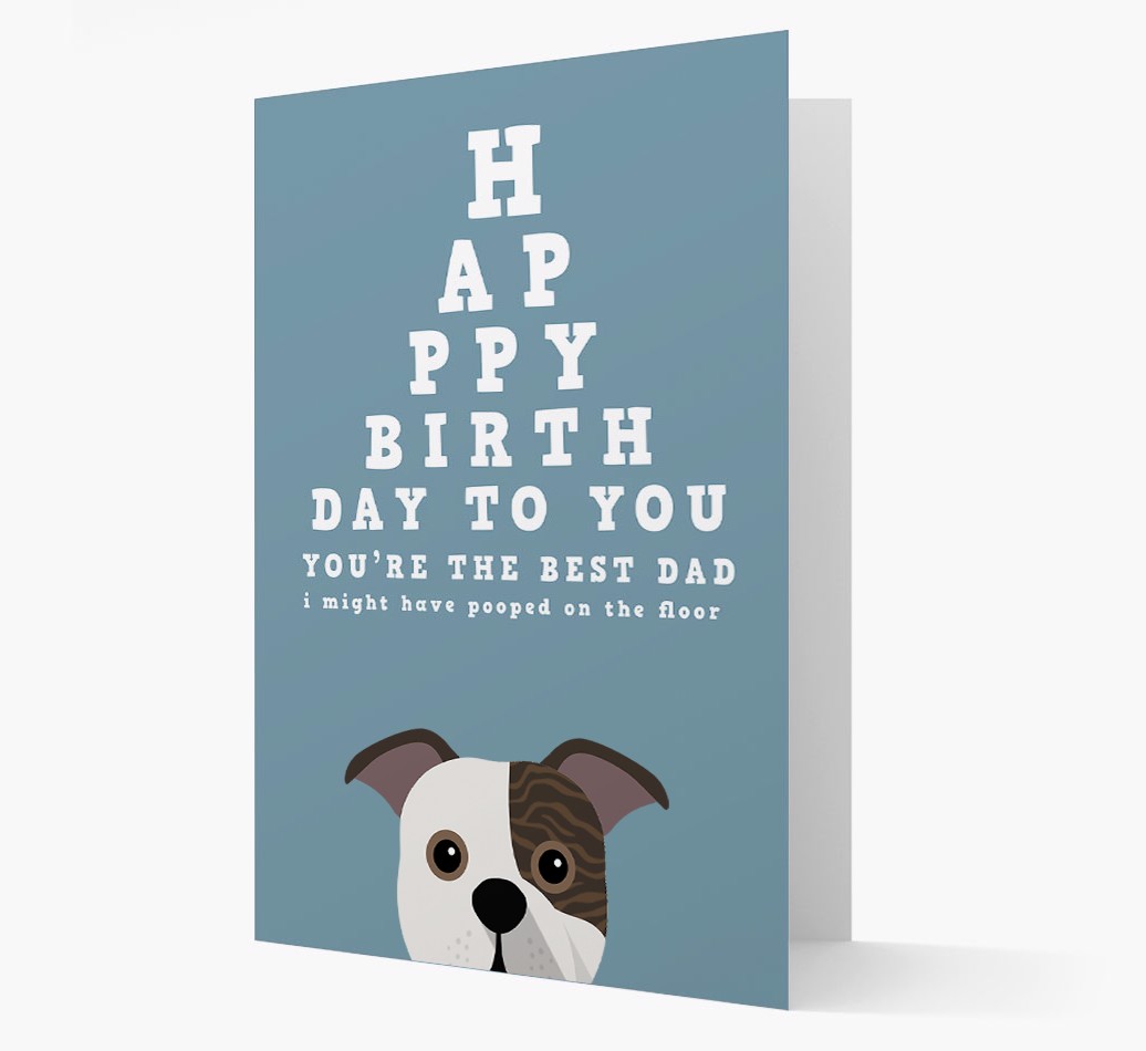 Happy Birthday Dad: Personalised Card with {breedFullName} Icon
