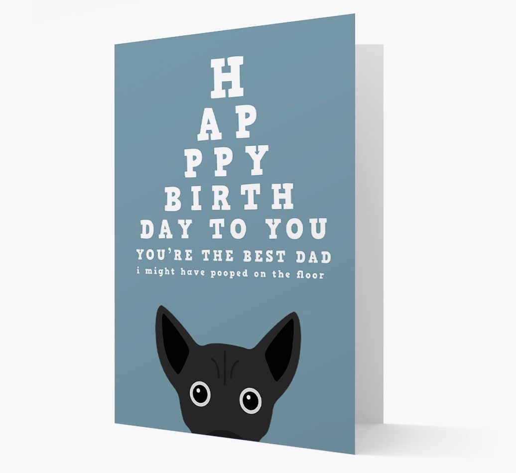 Happy Birthday Dad: Personalised Card with {breedFullName} Icon