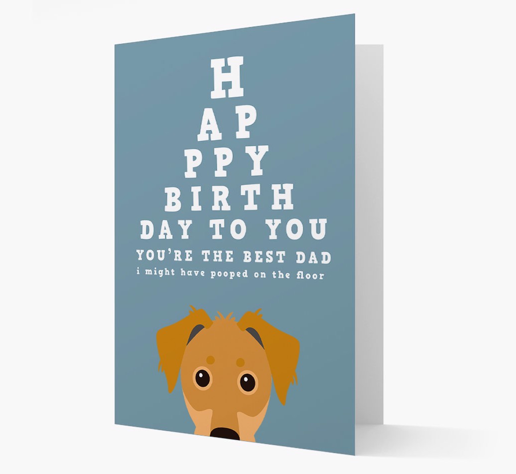 Happy Birthday Dad: Personalised Card with {breedFullName} Icon