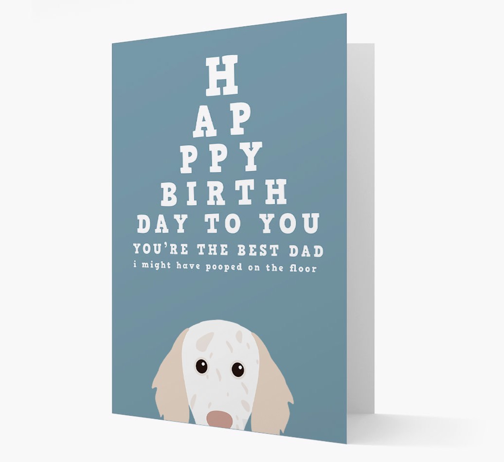 Happy Birthday Dad: Personalised Card with {breedFullName} Icon