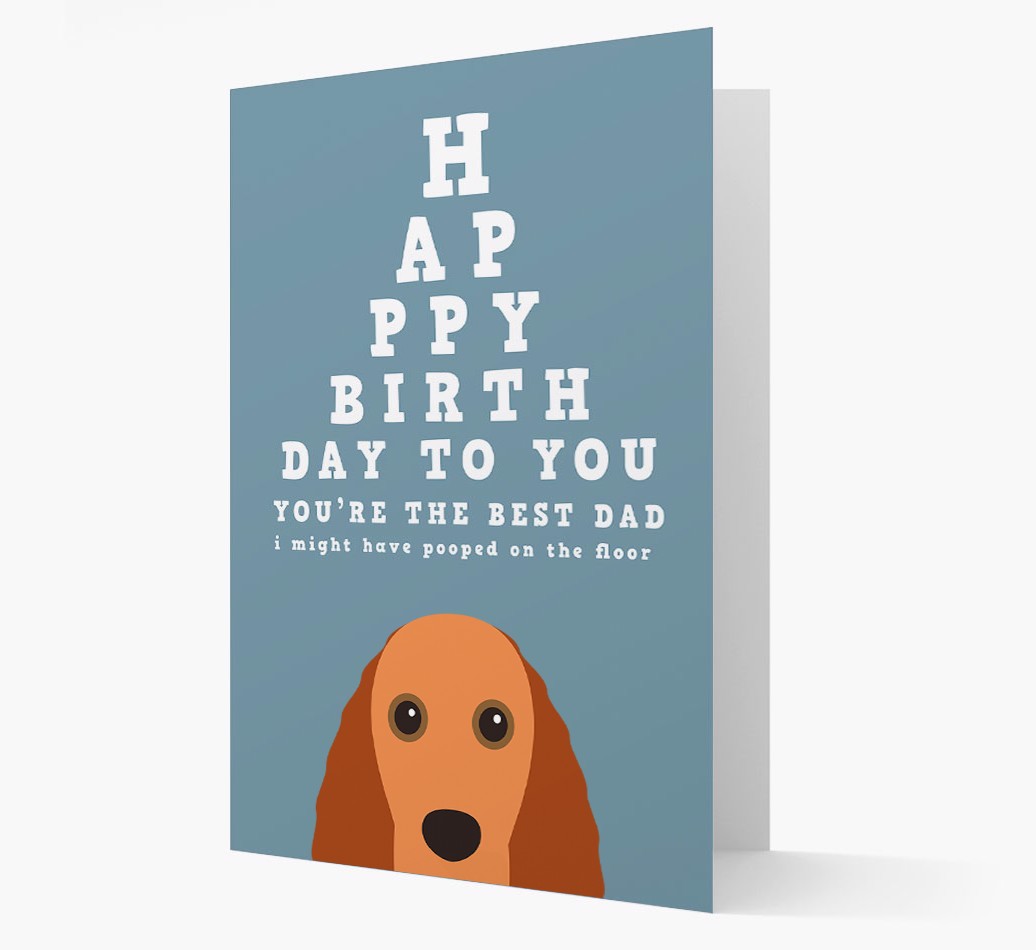 Happy Birthday Dad: Personalised Card with {breedFullName} Icon