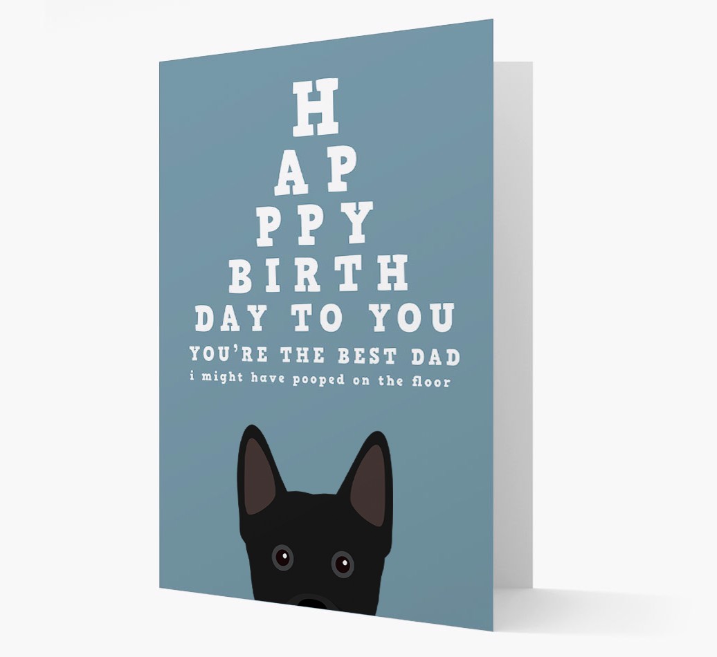 Happy Birthday Dad: Personalised Card with {breedFullName} Icon