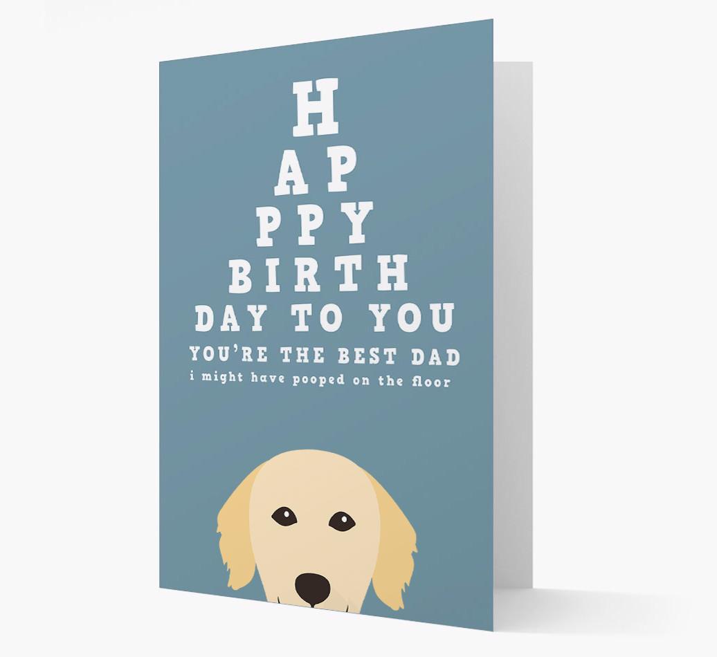 Happy Birthday Dad: Personalised Card with {breedFullName} Icon