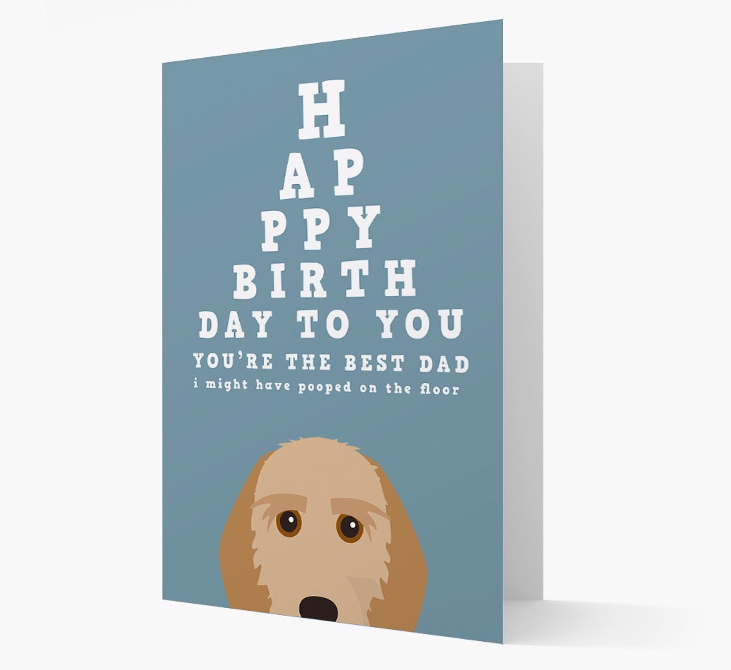 Happy Birthday Dad: Personalised Card with {breedFullName} Icon