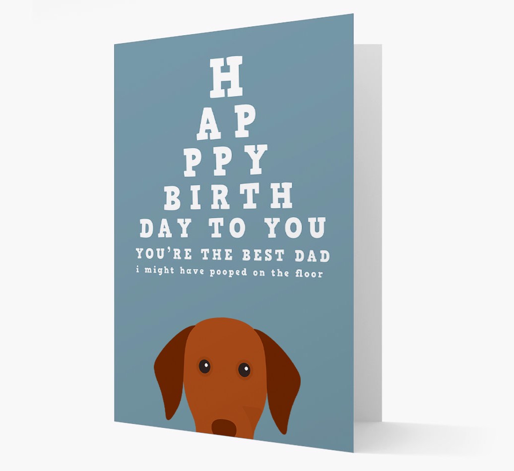 Happy Birthday Dad: Personalised Card with {breedFullName} Icon