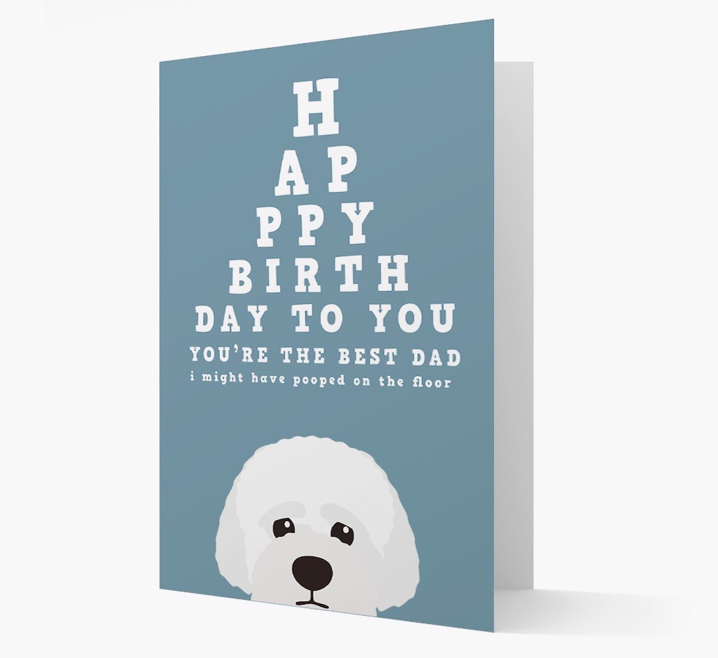 Happy Birthday Dad: Personalised Card with {breedFullName} Icon