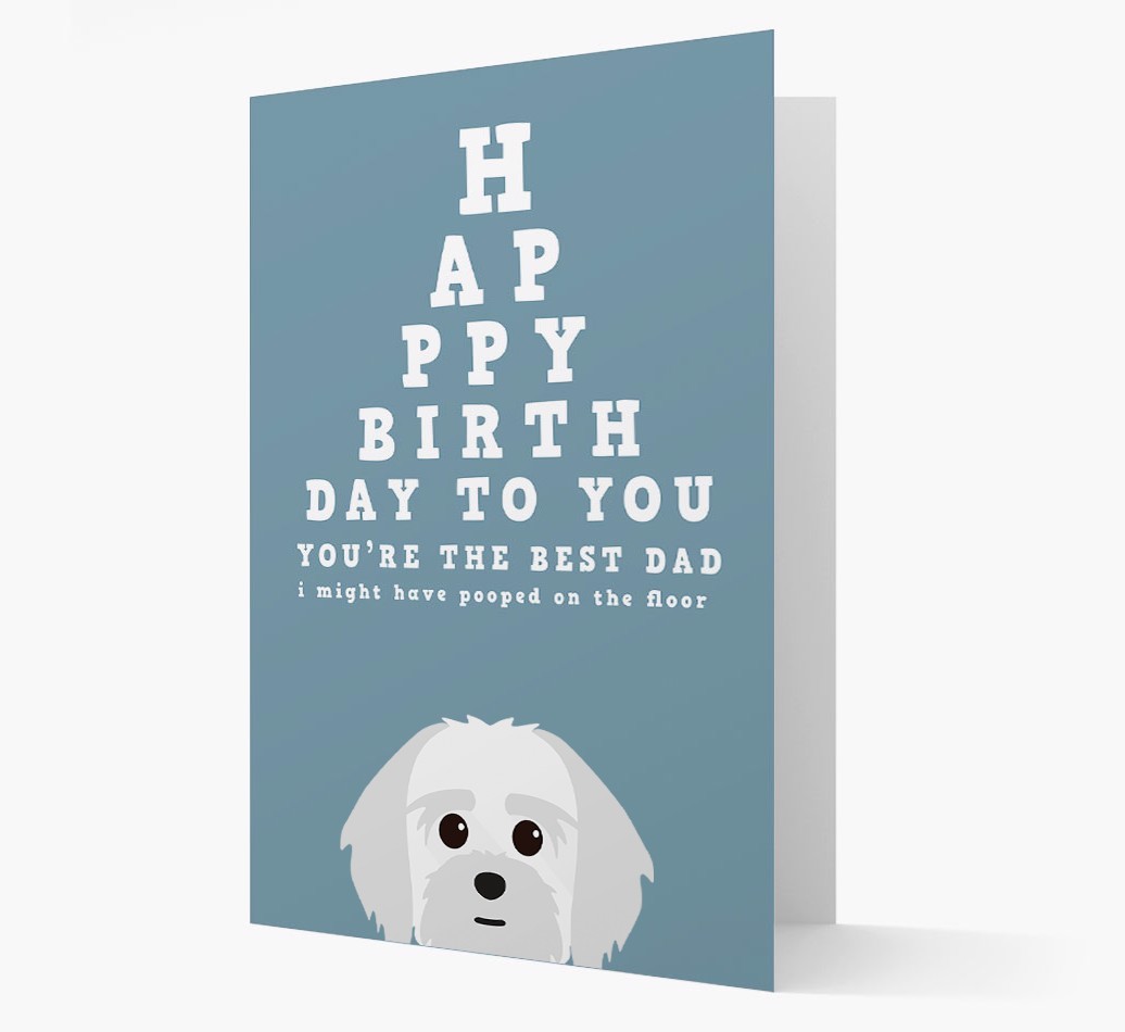 Happy Birthday Dad: Personalised Card with {breedFullName} Icon