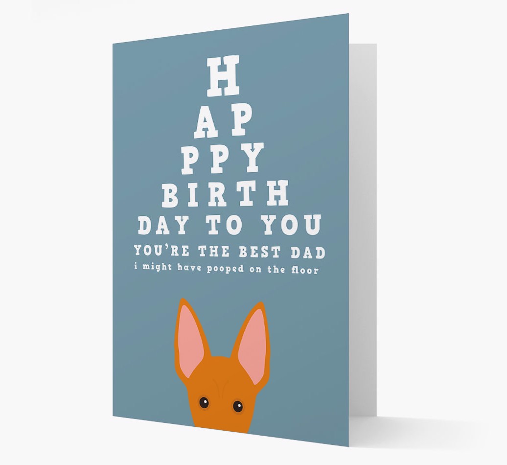 Happy Birthday Dad: Personalised Card with {breedFullName} Icon