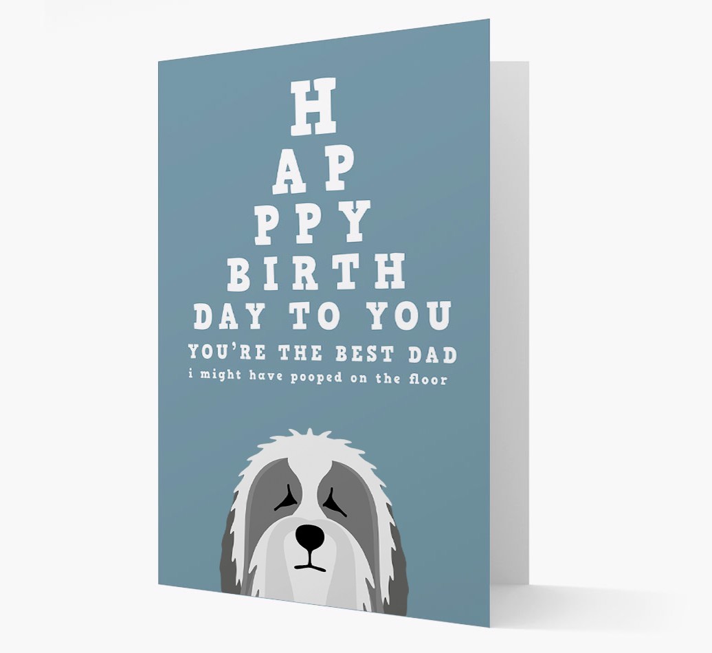 Happy Birthday Dad: Personalised Card with {breedFullName} Icon