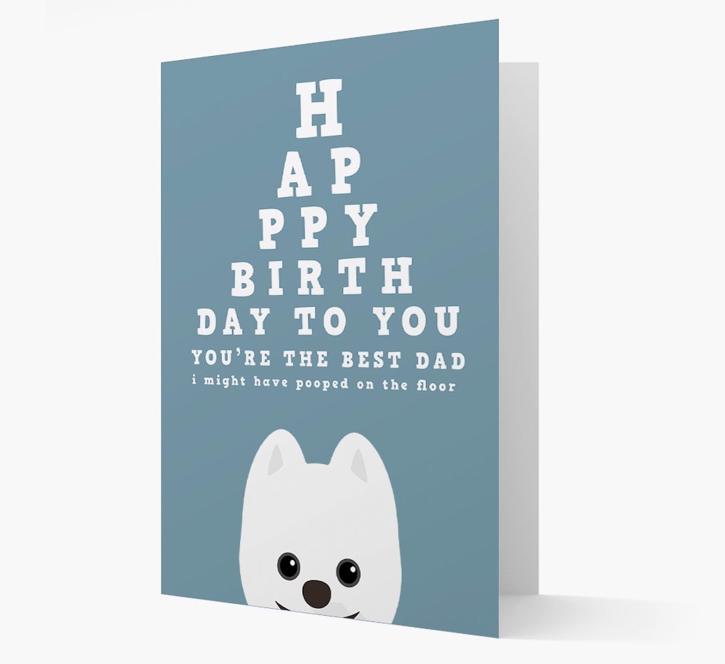 Happy Birthday Dad: Personalised Card with {breedFullName} Icon