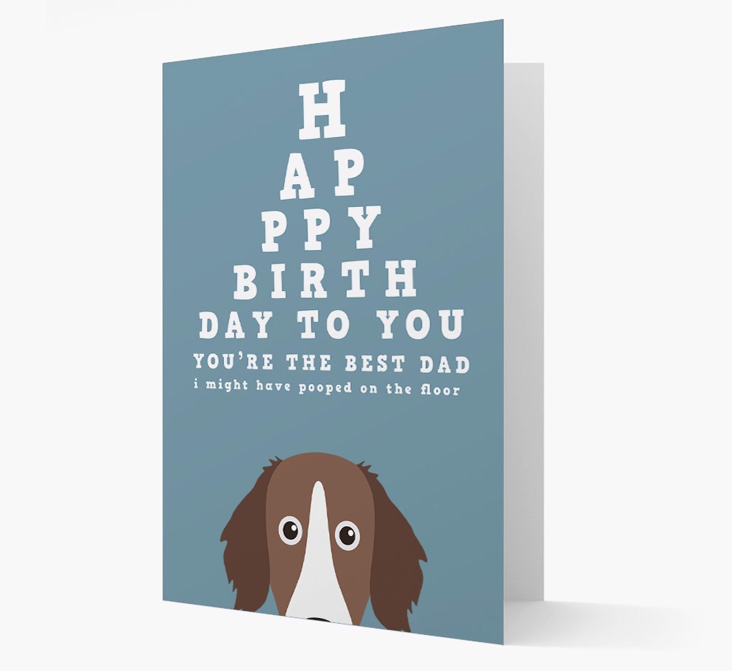 Happy Birthday Dad: Personalised Card with {breedFullName} Icon