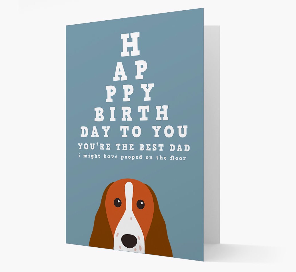 Happy Birthday Dad: Personalised Card with {breedFullName} Icon