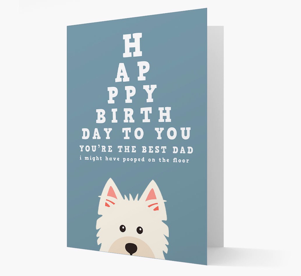 Happy Birthday Dad: Personalised Card with {breedFullName} Icon