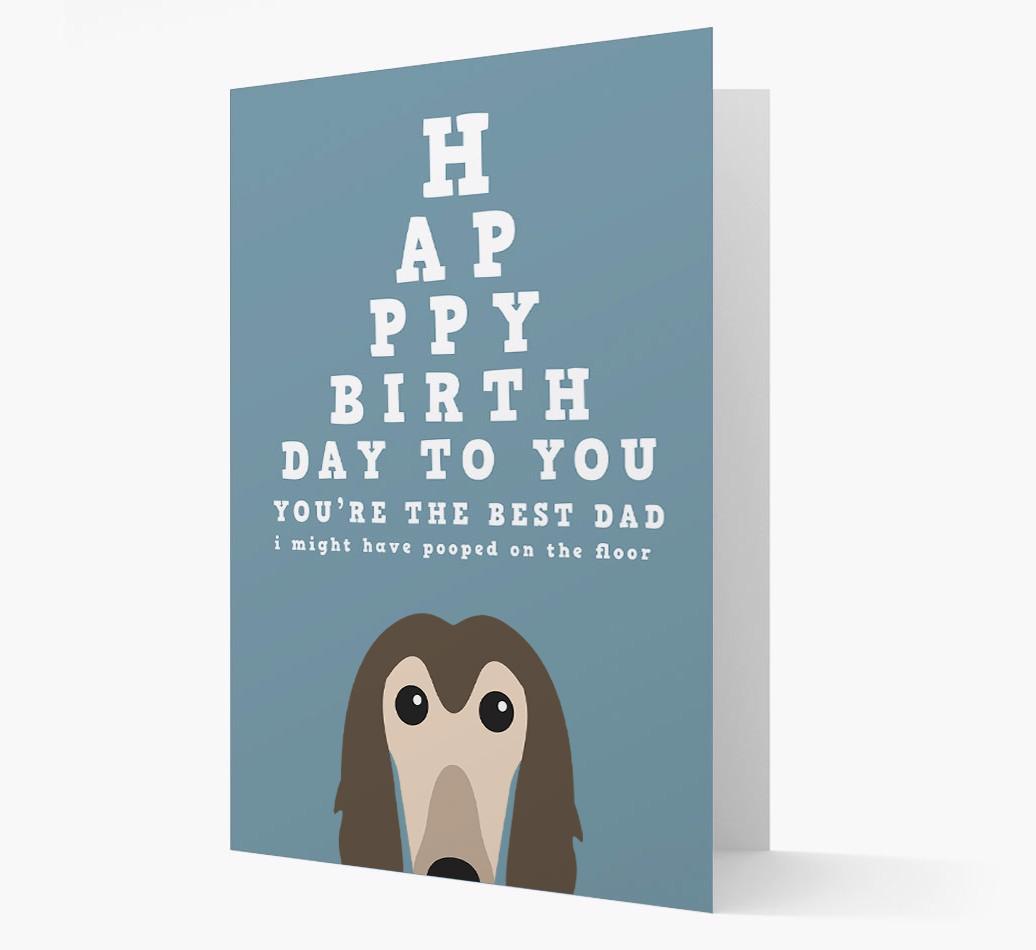 Happy Birthday Dad: Personalised Card with {breedFullName} Icon
