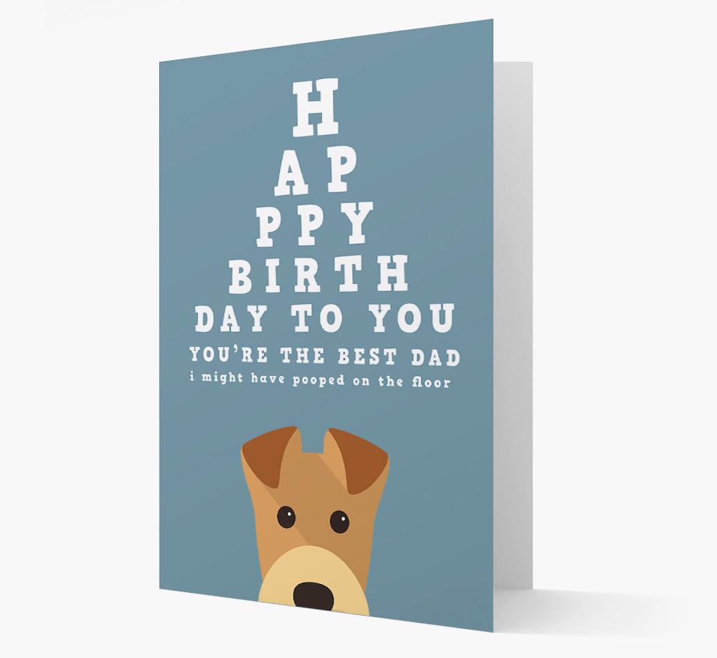Happy Birthday Dad: Personalised Card with {breedFullName} Icon