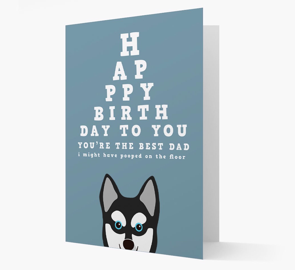 Happy Birthday Dad: Personalised Card with {breedFullName} Icon