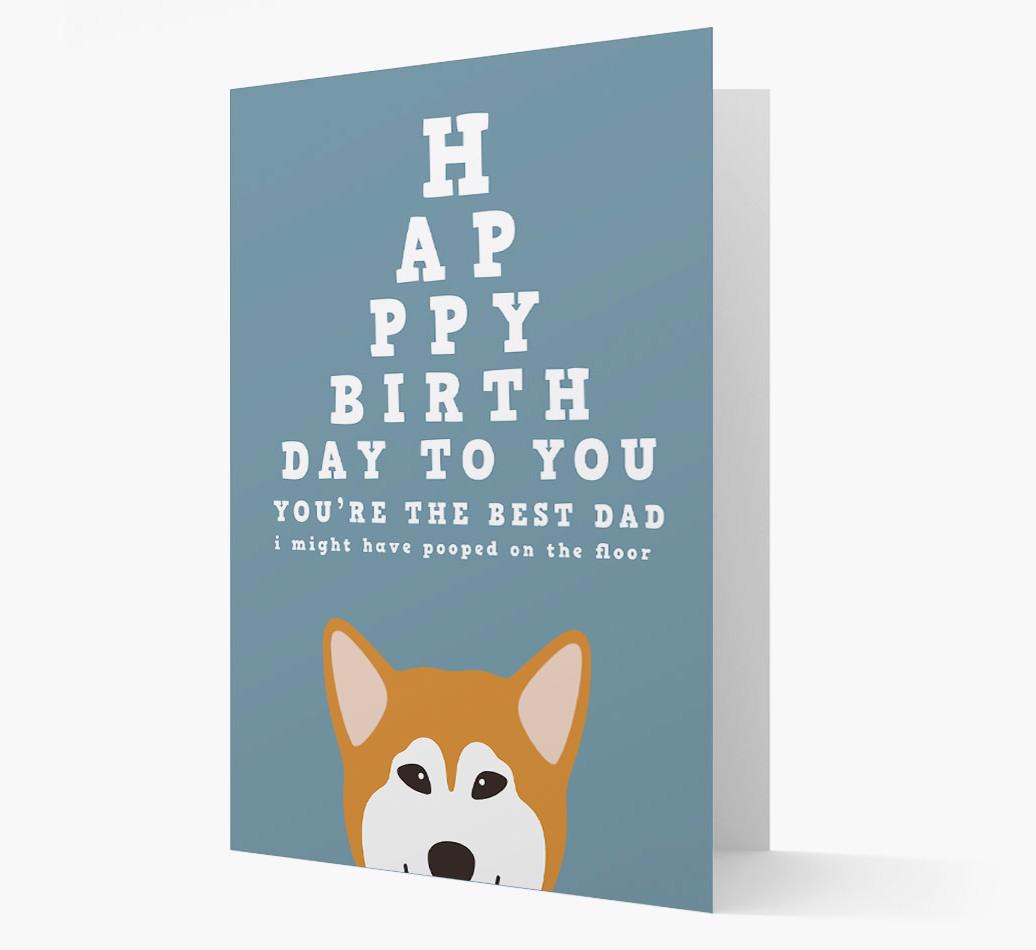 Happy Birthday Dad: Personalised Card with {breedFullName} Icon