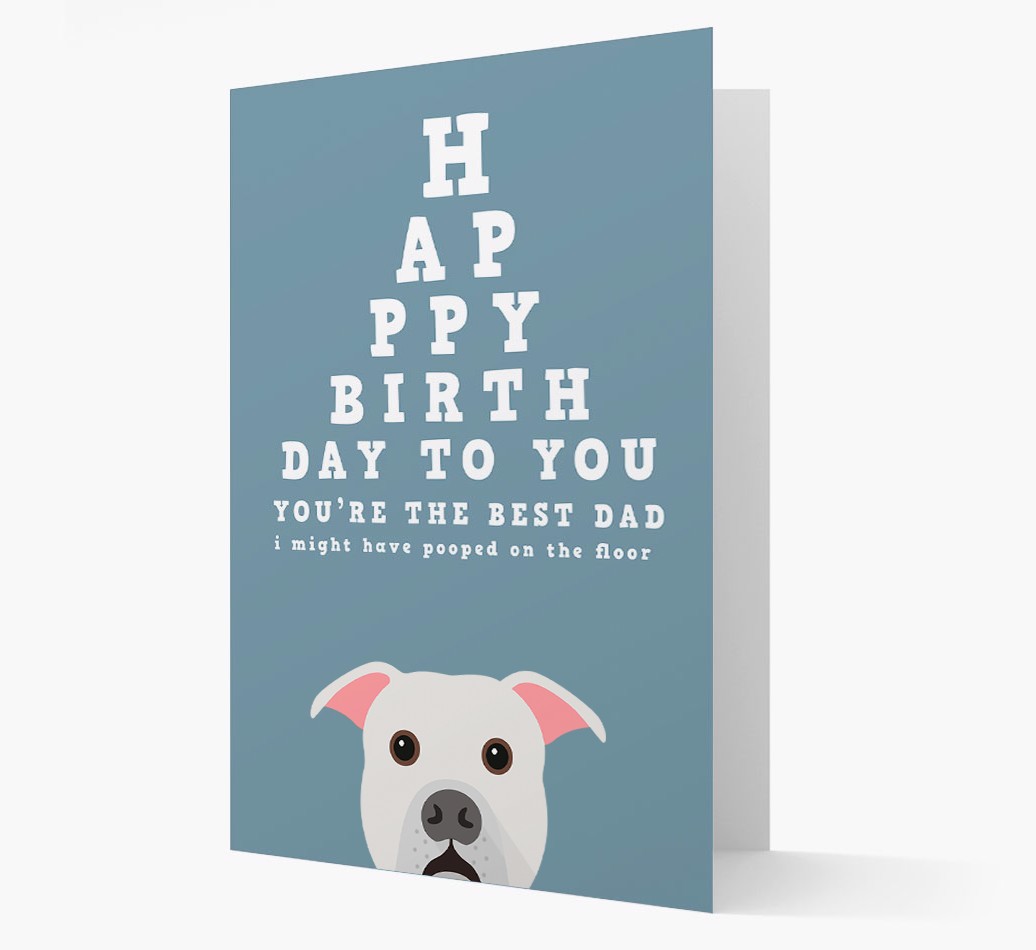 Happy Birthday Dad: Personalised Card with {breedFullName} Icon