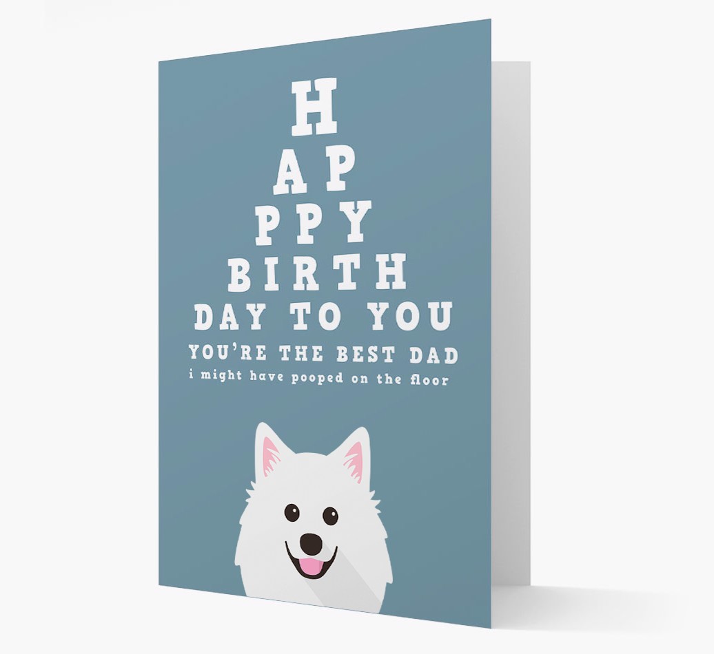 Happy Birthday Dad: Personalised Card with {breedFullName} Icon