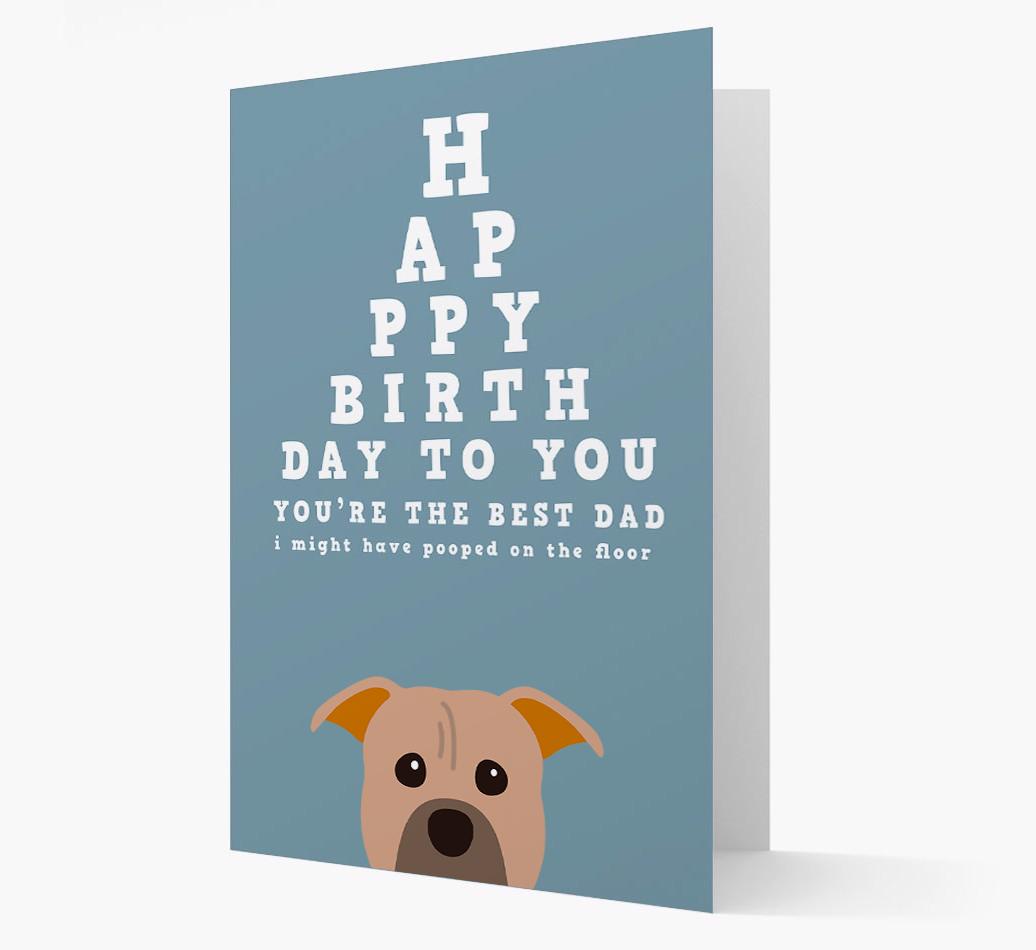 Happy Birthday Dad: Personalised Card with {breedFullName} Icon