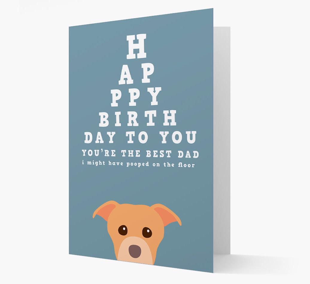Happy Birthday Dad: Personalised Card with {breedFullName} Icon