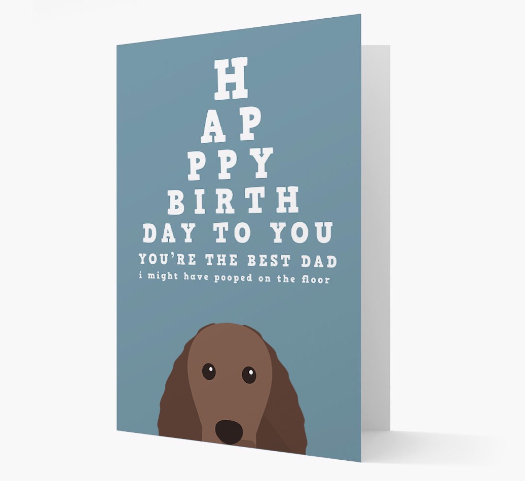 Happy Birthday Dad: Personalised Card with {breedFullName} Icon
